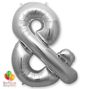 Jumbo-FoiJumbo Foil Silver 40 inch Ampersand Balloon