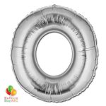 Jumbo Foil Silver 40 inch Letter O Balloon delivery from Balloon Shop NYC