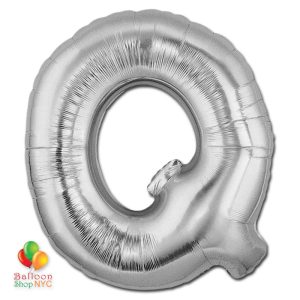 Jumbo-FoiJumbo Foil Silver 40 inch Letter Q Balloon