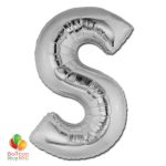 Jumbo-FoiJumbo Foil Silver 40 inch Letter S Balloon