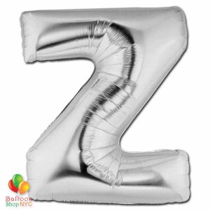 Jumbo Foil Silver 40 inch Letter Z Balloon