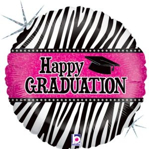 Happy Graduation Zebra Balloon Holographic Balloon 86882