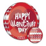 HVD White Red Hearts Valentines Day Balloon from Balloon Shop NYC