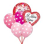 Valentines Day I Love You Hearts Balloon Bouquet delivery from Balloon Shop NYC