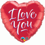 I LOVE YOU SCRIPT MODERN 18 Inch Mylar Balloon