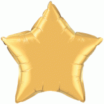 Gold Color Star Foil Party Balloon 28 Inch Inflated with Helium