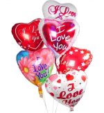 Valentines Day Mylar Balloons Bouquet