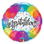 Congratulations Rainbow Mylar Balloon 18 Inch Inflated delivery Balloon Shop NYC