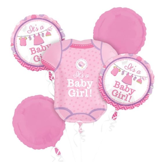 Shower With Love Girl Helium Balloon Bouquet delivery from Balloon Shop NYC