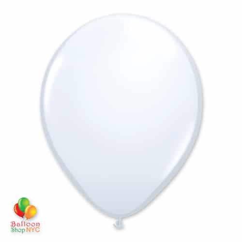 White Latex Balloon 11 inch delivery from Balloon Shop NYC