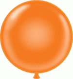 Orange Latex Party Balloon 36 inch Round Inflated