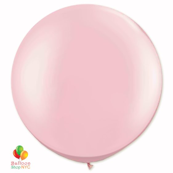 Baby Pink Latex Party Balloon 24 inch Round Inflated delivery Balloon Shop NYC