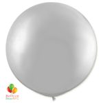 Metallic Silver Latex Party Balloon 17 inch Round Inflated high-quality cheap balloons nyc delivery Balloon Shop