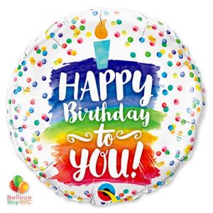 Happy Birthday Cake 18 in Mylar Balloon 57298 delivery from Balloon Shop NYC