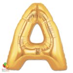 Jumbo Letter A Foil Balloon Gold 40 inch Inflated delivery from Balloon Shop NYC