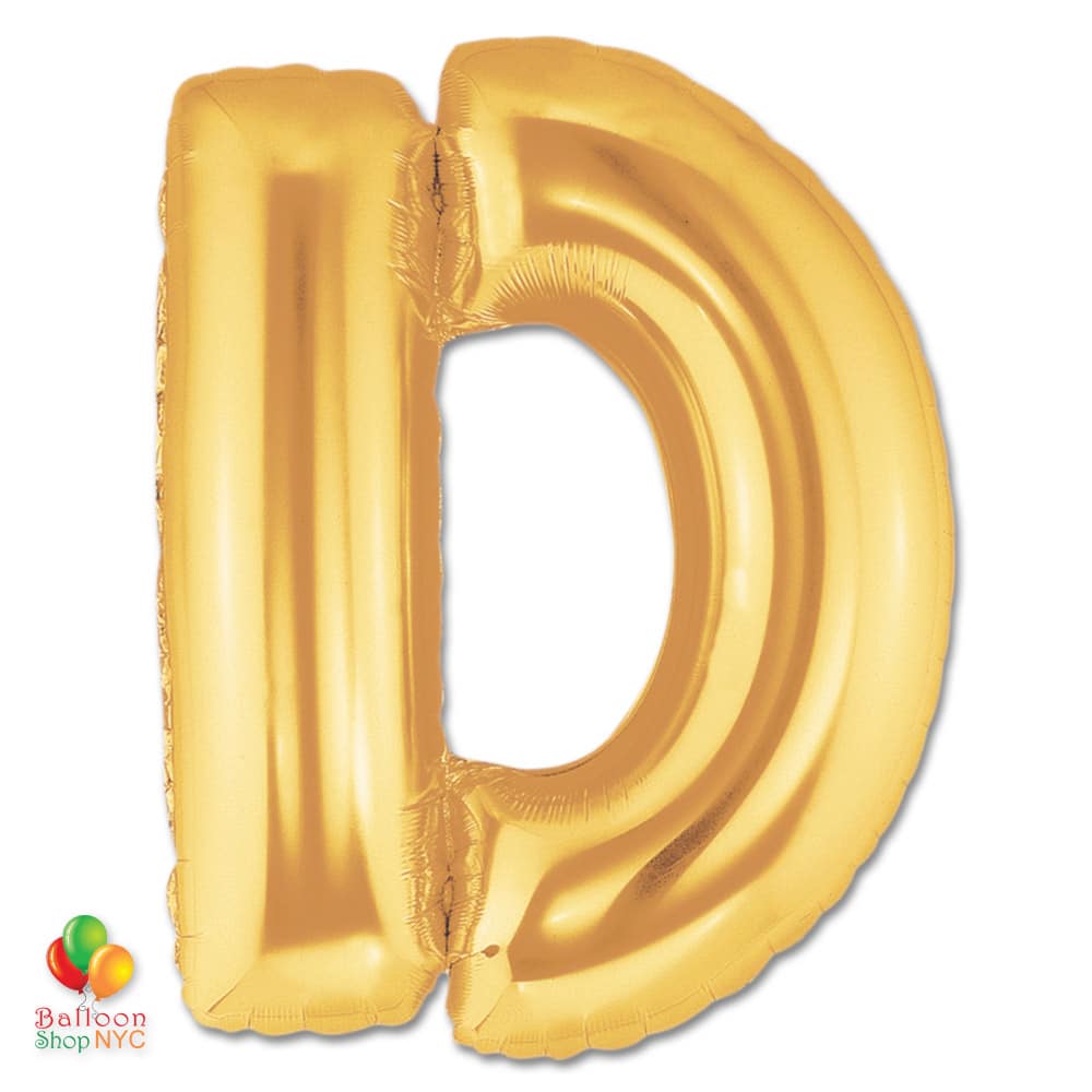 Gold Alphabet Letter Balloons Mylar Foil Birthday Party Decorations 40 Inch Letter D