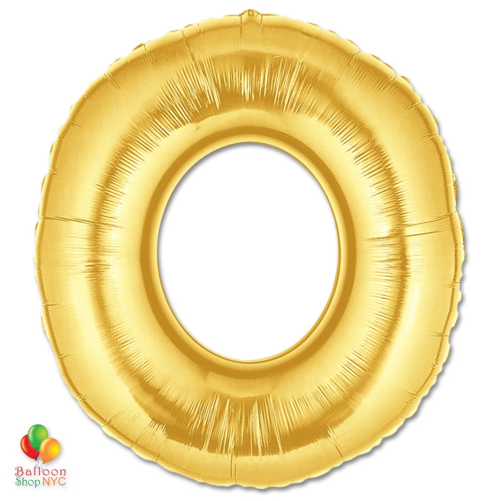 spons monteren dood gaan Letter O Gold Giant Foil Balloon 40 Inch Inflated with Weight - Balloon  Shop NYC