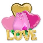 LOVE & Rose Mothers Day Balloon Bouquet delivery from Balloon Shop NYC
