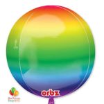 ORBZ Rainbow Balloon 16 inch Inflated delivery from Balloon Shop NYC