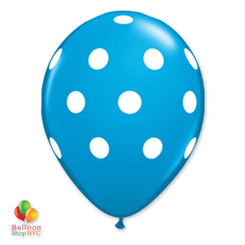 Robins Egg Blue with White Dots Latex Balloon delivery From Balloon Shop NYC