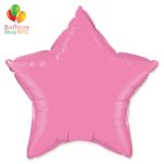 Pink Star Mylar Balloon Rainbow Collection 20 inch Inflated delivery Balloon Shop NYC