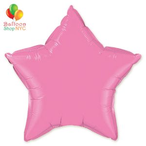 Pink Star Mylar Balloon Rainbow Collection 20 inch Inflated delivery Balloon Shop NYC