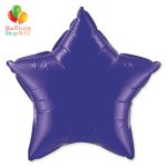 Purple Star Mylar Balloon Rainbow Collection 18 inch Inflated delivery Balloon Shop NYC
