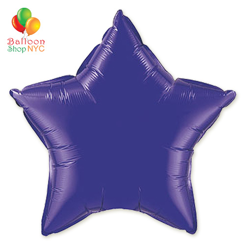 Purple Star Mylar Balloon Rainbow Collection 18 inch Inflated delivery Balloon Shop NYC