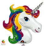 Extra Large Rainbow Unicorn Foil Party Balloon inflated delivery Balloon Shop NYC