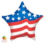 American Flag Jumbo Star Patriotic Mylar Balloon 36 Inch delivery from Balloon Shop NYC