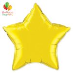 Yellow Star Mylar Balloon Rainbow Collection 20 inch Inflated delivery Balloon Shop NYC