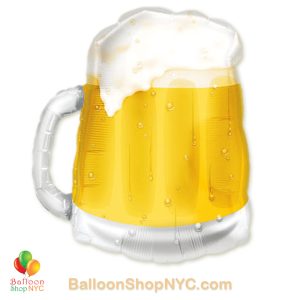 Beer Mug Jumbo See Through Fun Mylar Balloon 23 Inch Inflated high-quality cheap balloons nyc delivery