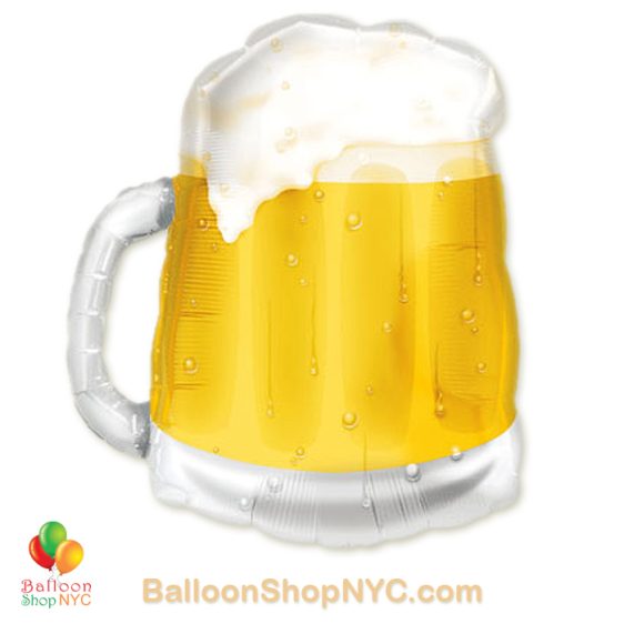 Beer Mug Jumbo See Through Fun Mylar Balloon 23 Inch Inflated high-quality cheap balloons nyc delivery