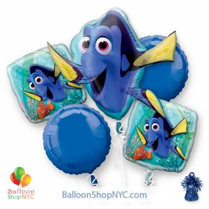 Finding Dory Mylar Balloon Bouquet Inflated high-quality cheap balloons nyc delivery