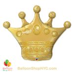 Golden Crown Foil Birthday Jumbo Balloon 41 Inch Inflated high-quality cheap balloons nyc delivery
