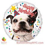 Happy Birthday Funny Dog Mylar Balloon 18 Inch Inflated high-quality cheap balloons nyc delivery