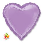 Lavander Heart Mylar Balloon 18 Inch Inflated Delivery in New York from Balloon Shop NYC