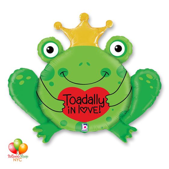 Toadally In Love Valentines Day Balloon 29 Inch Inflated Delivery from Balloon Shop NYC