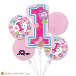 St Birthday Butterfly Balloon Bouquet from Balloon Shop NYC delivery in New York, Brooklyn and Queens