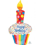 Cup Cake 41 inch Mylar Balloon inflated