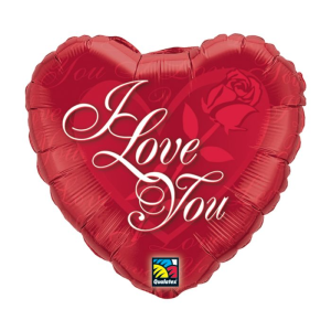 I love You Love Heart 18 inch Mylar Balloon