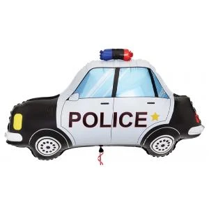 Police Car 34 inch Mylar Balloon Inflated