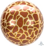 Giraffe Print Orbz Balloon 16 inch Inflated