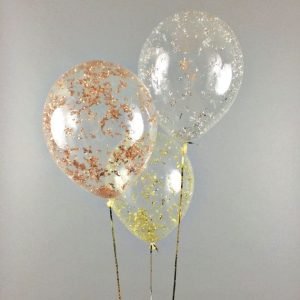 Glitter Balloons Inflated (Long Lasting Filled with Hi-Float)