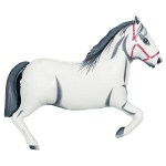 White Horse 43" Mylar balloon inflated