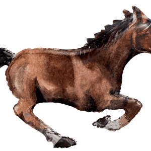 Brown Horse - 40" Mylar balloon inflated