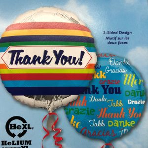 Thank You 2 sided Mylar Balloon 18 Inch Inflated