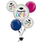 Yay Grad Graduation Balloon Bouquet with Balloon Weight