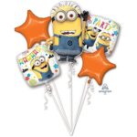 Despicable Me Mylar Balloon Bouquet Inflated