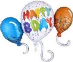 Happy Birthday Bash Foil Party Balloon 34 Inch Inflated